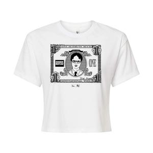 Укороченная футболка The Office Schrute Buck для юниоров Licensed Character, белый
