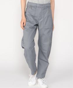 (W) Брюки-бочки цвета хаки с высокой посадкой