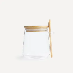 Стеклянная сахарница с бамбуковой ложкой El Corte Inglés, прозрачный