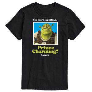 Очаровательная футболка Big & Tall Shrek Prince License, черный