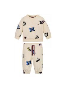 Спортивный костюм hilfiger tuta monotipo per neonati Tommy, бежевый