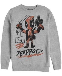 Мужской флисовый пуловер Deadpool Dad Crew Fifth Sun, Athletic Heather