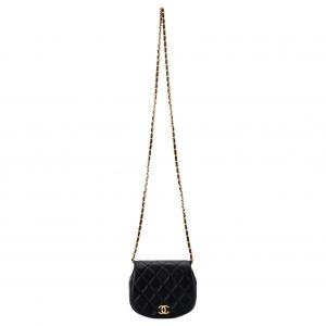 CHANEL Одно плечевая сумка-клатч из овчины черная для женщин