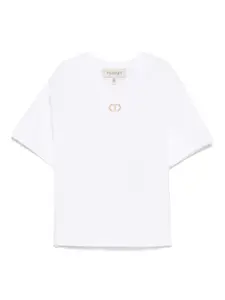 Футболка с декором Oval T TWINSET Kids, белый
