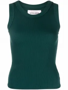 Топ в рубчик STYLAND, зеленый