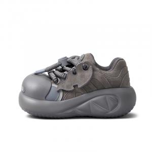 Низкие повседневные туфли с мягкой подошвой и противоскользящим эффектом, женские, размер S, карбоново-серые CHIKOKU, Small Carbon Gray