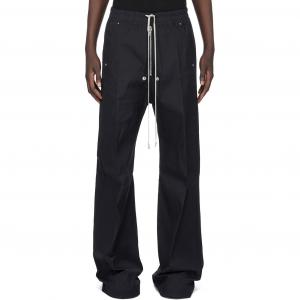 Брюки Bela Drawstring с широкими штанинами RICK OWENS, черный