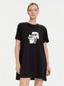 Ночная рубашка regular fit A3W45007 Karl Lagerfeld, черный
