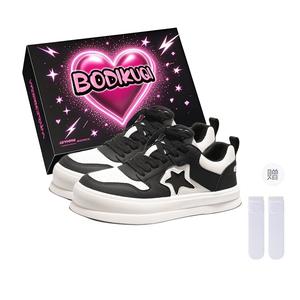 Boldi Kuki Женские скейтерские кроссовки лоу-топ черные (эксклюзивная коробка+носки), цвет Black (Exclusive Box+Socks)