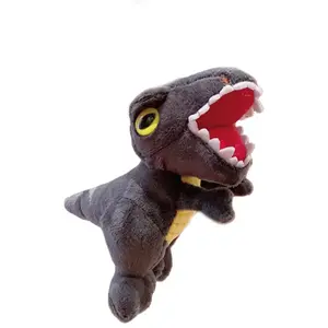 Милый динозавр тираннозавр плюшевый кулон 14,5 см высота Dolls and bears dance, серый черный