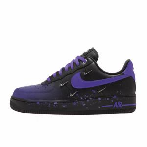 Nike Женские кроссовки Air Force 1 Wear-Resistant Low-Top Skateboard Shoes черные фиолетовые