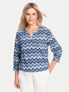 Блузка обычного кроя 11105043 Olsen, синий