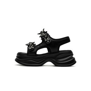 DAPHNE Женские сандалии на одной застежке черные, цвет Black