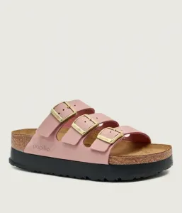 Кожаные тапочки Florida III Flex narrow fit Birkenstock, розовый