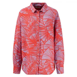 Блузка Fynch Hatton Shell Linen Mix long sleeve, красный