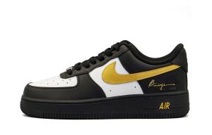 Nike Технология Air Force 1, износостойкие низкие скейтборд-кроссовки unisex черный белый gold