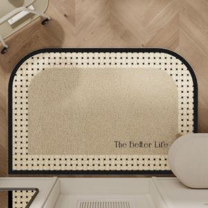 Dajiang Ковер 90х120 см для прихожей в винтажном стиле, грязеотталкивающий, водостойкий, не скользящий, Gediyou 02, Loop