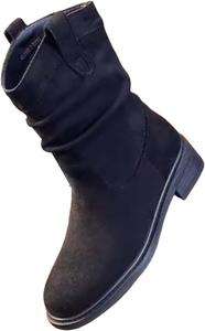 Женские ботильоны с боковой молнией, короткие ботинки, отдельная пара для женщин, повседневная обувь, высокие ботинки с протекторной подошвой Generic, Black