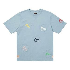 Футболка x evisu multi pocket t-shirt dusty blue logo t-shirt 'blue' Palace, синий