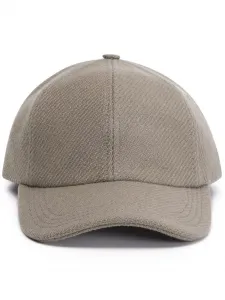 Кепка с вышитым логотипом AMI Paris, коричневый