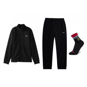 Li Ning Casual Sportswear Men's Li-Ning, черный top+черный pants (includes socks)