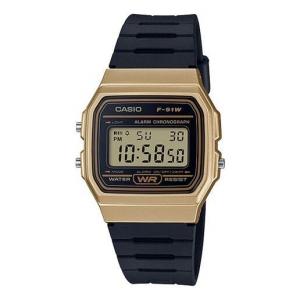 Часы CASIO Waterproof Unisex Mens Black/Gold Digital, черный