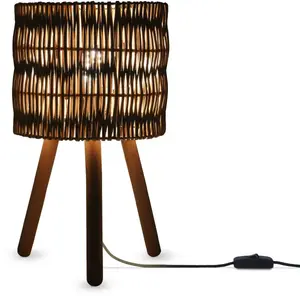 Лампа настольная Paco Home Jorge, коричневый
