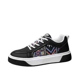 TAFN Низкие скейтерские кроссовки мужские черно-белые, цвет Black White
