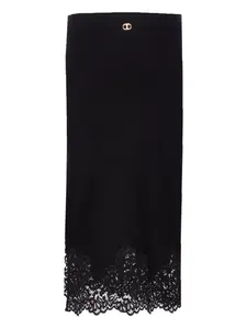 Юбка с кружевом TWINSET, черный