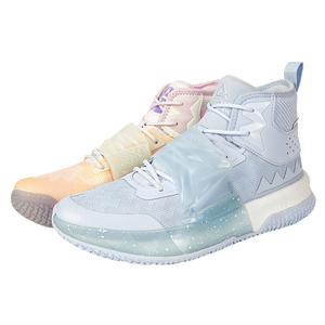 PEAK Баскетбольные кроссовки State Pole с мягкой подошвой, противоскользящие, с высоким берцем, против опрокидывания, мужские, розовые, фиолетовые, лунно-голубые, непарные