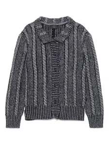 Кардиган фактурной вязки Fay Kids, синий