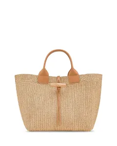 Сумка-Тоут Le roseau из рафии Longchamp, бежевый