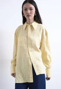 Блузка на пуговицах Topshop, Yellow Cream