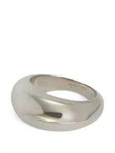 Латунное кольцо с гравированным логотипом JIL SANDER, серебряный