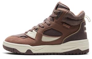 XTEP Волнорезы нескользящие амортизирующие высокие скейтерские кроссовки мужские Агарвуд Браун Валнат Браун Ти Уайт - Агарвуд Браун/Валнат Браун/Ти Уайт