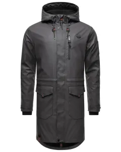 Плащ Stone Harbour "Verdaan", дождевая парка с флисовой подкладкой и удлиненными рукавами, антрацит