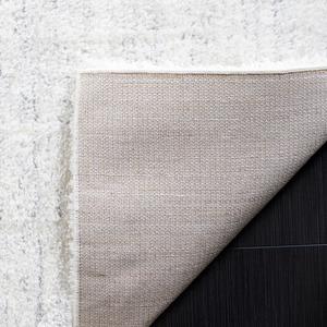 Ковер SAFAVIEH, 201 x 201 см, Jasmine Shag Collection, круглый, Ivory & Grey, полосатый дизайн, идеален для помещений с высокой проходимостью в гостиной, спальне и столовой (JSM100A-7R)