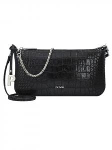 Сумка через плечо Auguri Auguri, кожа, 26 см, черного цвета PICARD