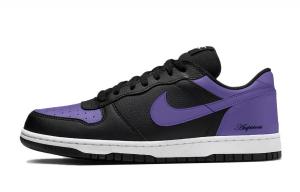 Nike Большие синтетические кожаные, кожаные фиолетовые устойчивые к истиранию низкие кроссовки для скейтбординга мужские Black