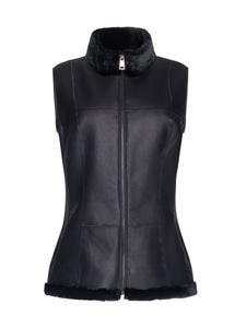 Жилет из искусственной овчины с воротником-стойкой Made For Generations Ultralite на молнии WOLFIE FURS, цвет True Black