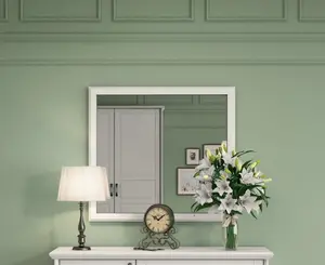 Настенное зеркало для дома "Evergreen", размеры (Ш/Г/В): 98/4/82 см Home affaire 98х82х4 см, слоновая кость