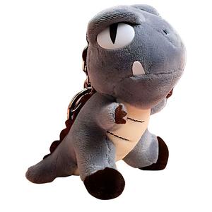 Плюшевый брелок-динозавр, высота 10 см FKOFR, серый