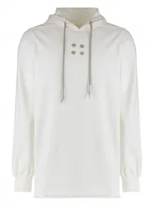 Худи с люверсами Rick Owens DRKSHDW, белый