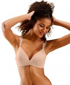 Женский бюстгальтер пуш-ап с кружевными бретелями LASCANA, Toffee