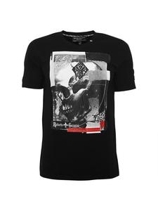 Рваная футболка черная Roberto Geissini