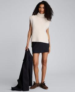 Женская мини-юбка с застежкой-молнией спереди Kenneth Cole, Black/Olive Green