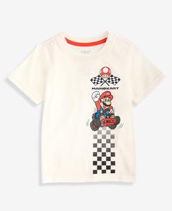 Детская футболка с коротким рукавом Super Mario Racing для мальчиков 2T-4T Epic Threads, Cream
