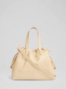 Сумка-шоппер Selina из кожи с вышивкой и шнурком L.K.Bennett, Light Taupe