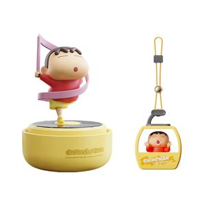 Плюшевая фигурка Crayon Shin Chan с солнечной панелью, вращающаяся, милая, для спальни или рабочего стола, в стиле чиби ROCK