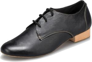 Мужские винтажные классические туфли на шнуровке для танго, сальсы, свадьбы, бальных и латиноамериканских танцев, современный стиль Mgm-Joymod, черный